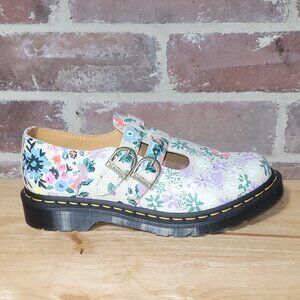 New Womens Dr. Martens 8065 Mary Jane Floral Mash Up Double Strap Sz 8 US